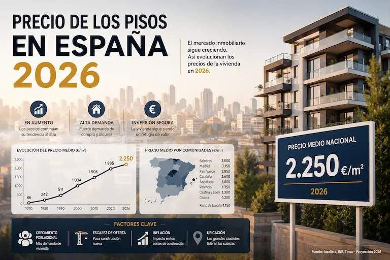 Evolución de los precios de los pisos en España y su impacto en el porcentaje sueldo vivienda España
