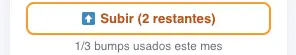 Botón de impulso gratuito para subir el anuncio en Zoomubik