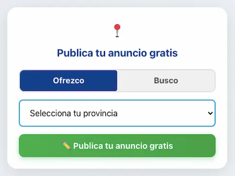 Botón Publicar anuncio gratis en Zoomubik